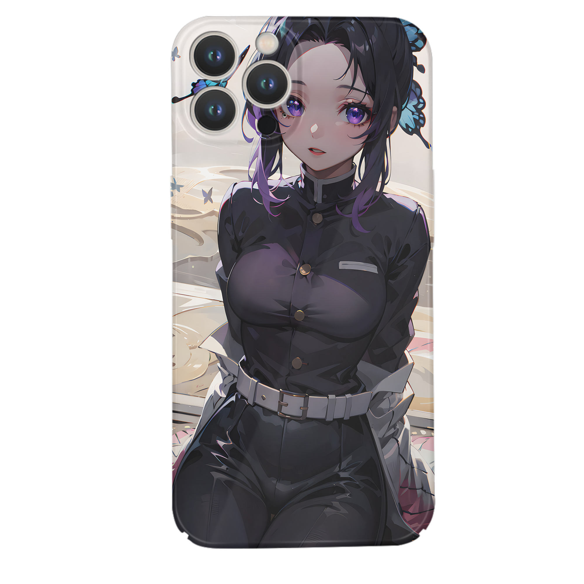 （画像用） 鬼滅の刃（きめつのやいば）蟲柱-胡蝶 しのぶ／こちょう しのぶ Kochou Shinobu 【iPhone 14シリーズ対応】ハードケース